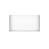 Zylindrischer Ersatz-Einfülltank aus klarem Glas für einen Stand-Wasserfilter.