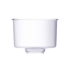 Transparentes Ersatzteil des Einfülltanks für einen Glas-Wasserfilter von Lotus Vita.